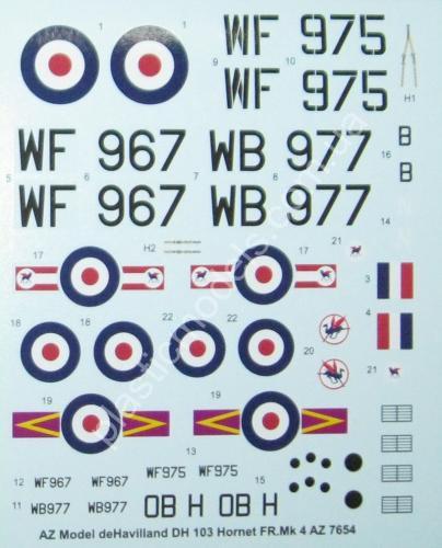 1/72 AZ model 7654 DH-103 Hornet FR.Mk.4