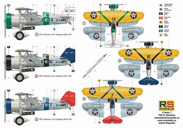 1/72 RS models 92213 BFC-2 Goshawk Curtiss American Navy Fighter - bomber