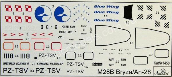 1/144 A-model 1458 самолет PZL M28B Bryza