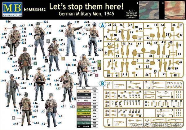 1/35 Master Box 35162 German Military Men, 1945 Let's stop them here!