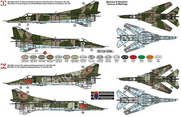 1/72 Kovozavody Prostejov 0095 MiG-23BN Varšavská smlouva