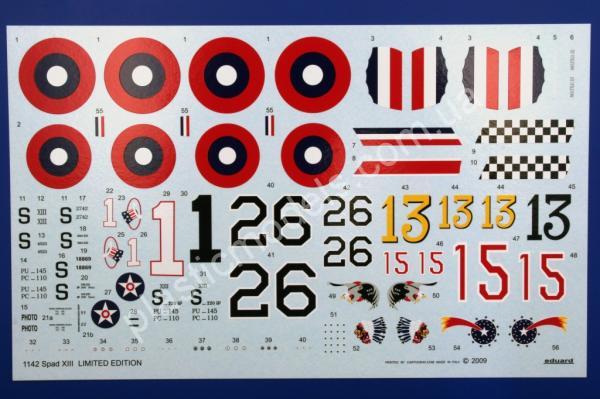 1/48 Eduard 1142 Spad XIII American Eagles DUAL COMBO