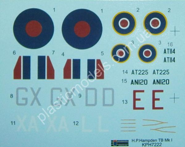 1/72 Kovozavody Prostejov 7222 Handley Page Hampden TB Mk.I