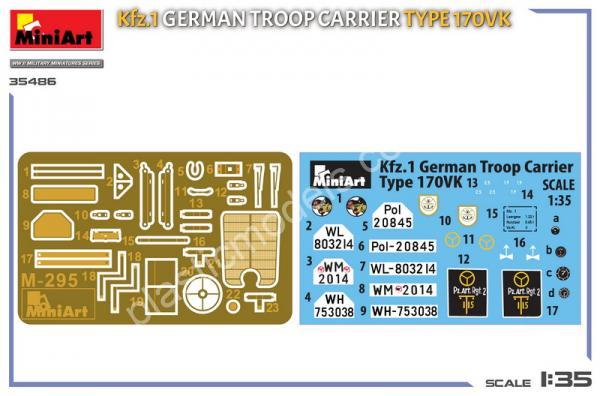 1/35 MiniArt 35486 Kfz.1 German Troop Carrier Type 170VK