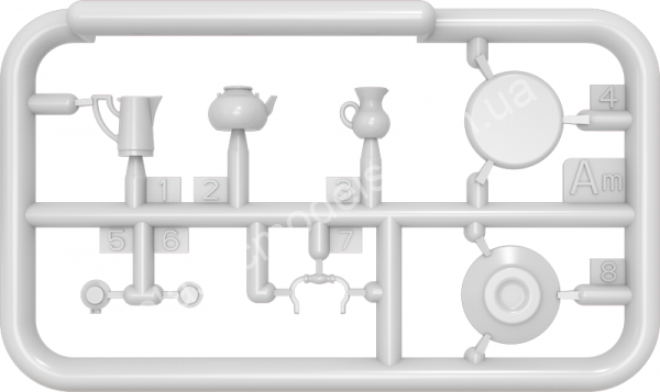 Household crockery ang glass set 1/35 MiniArt 35559
