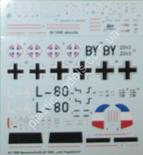 1/72 AZ model 7688 Messerschmitt Bf 109E-3 „In Yugoslavian service“