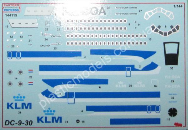 1/144 Восточный экспресс 144119 McDonnell Douglas DC-9-30 KLM