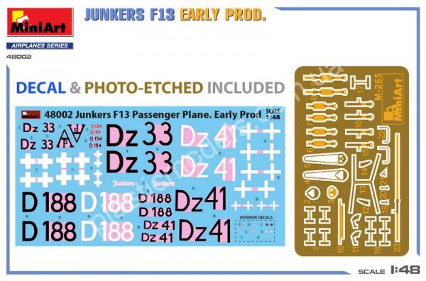 Junkers F13. Early Prod. 1/48 MiniArt 48002