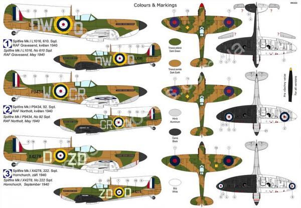 1/72 Kovozavody Prostejov 0263 Spitfire Mk.Ia „Black & White“