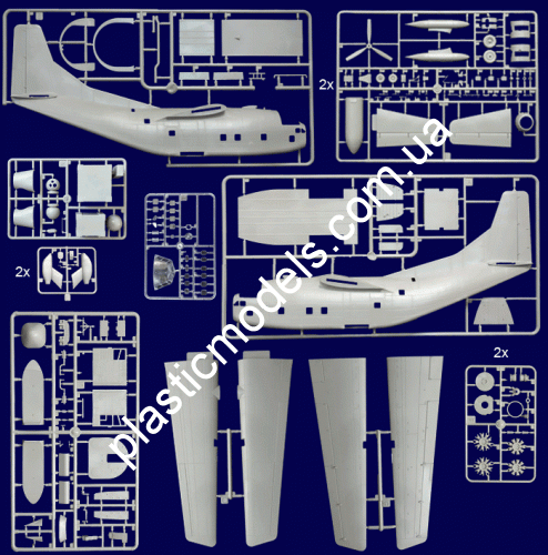 1/72 Roden 058 Fairchild NC/AC-123K Black Spot