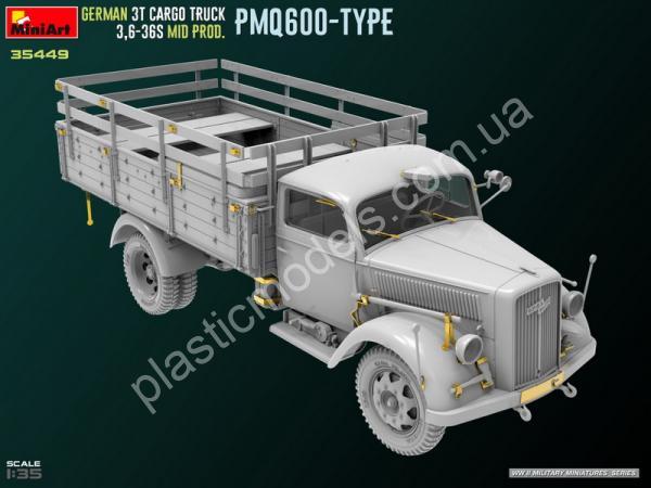 1/35 MiniArt 35449 German 3t Cargo Truck 3,6-36S Mid Prod. PMQ600-Type