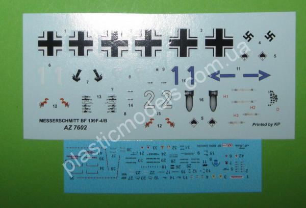 1/72 AZ model 7602 Messerschmitt Bf 109F-4B Bomber Fridrich