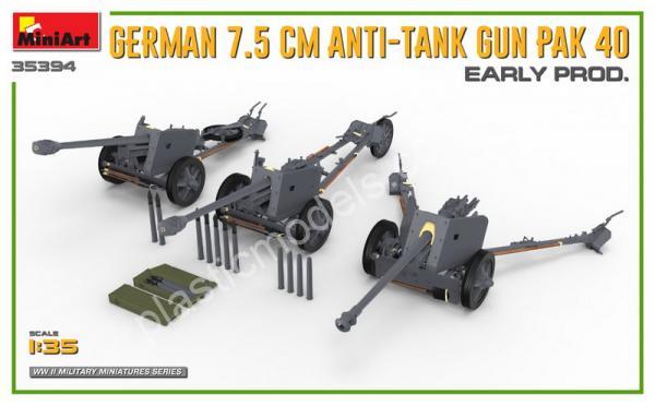 1/35 Mini-art 35394 German 7,5 cm Anti-Tank Gun PaK. 40 early prod.