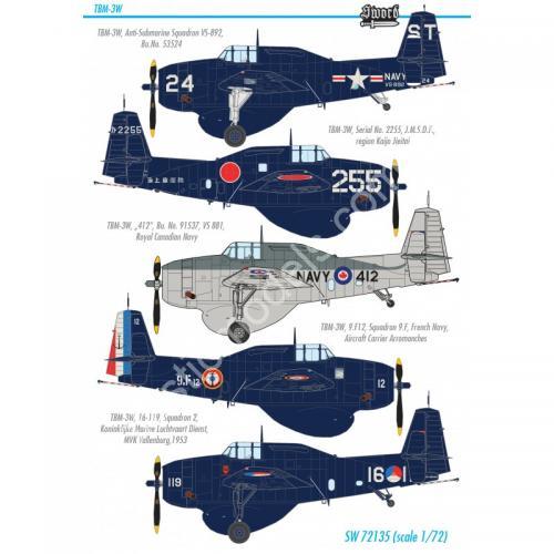 1/72 Sword 72135 Grumman TBM-3W Guppy
