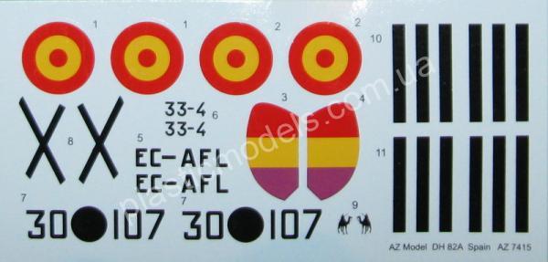 1/72 AZ model 7422 DH-82A Tiger Moth (Over Spain) HQ