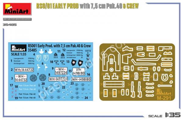 1/35 MiniArt 35485 RSO/01 Early Prod. with 7,5 cm Pak.40 & Crew
