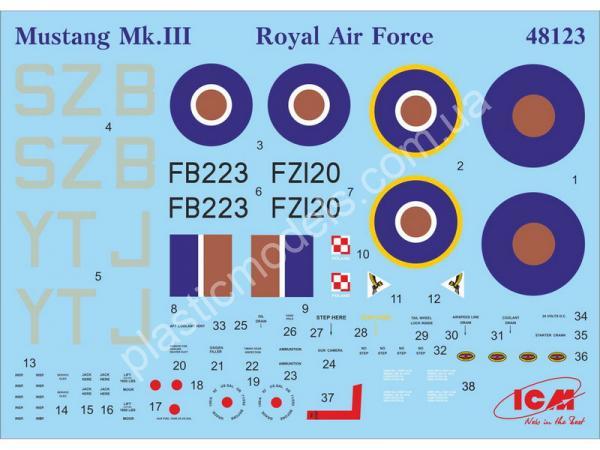 1/48 ICM 48123 Mustang Mk.III