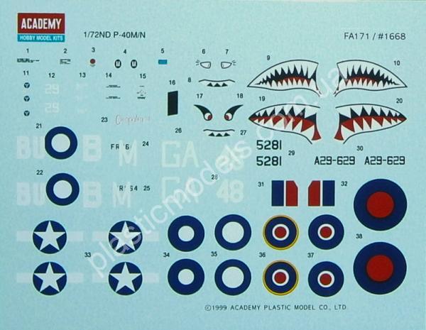 1/72 Academy 12465 P-40M/N Warhawk