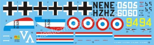 1/72 RS models 92097 Dewoitine D-520 Luftwaffe