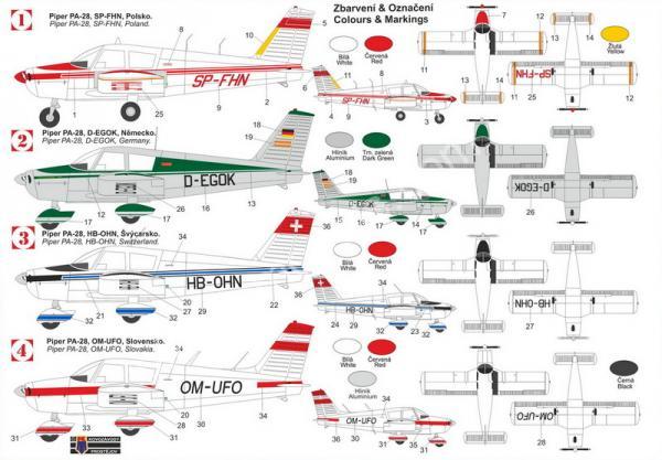 1/72 Kovozavody Prostejov 0547 Piper PA-28 - Cherokee 140 over Europe 2