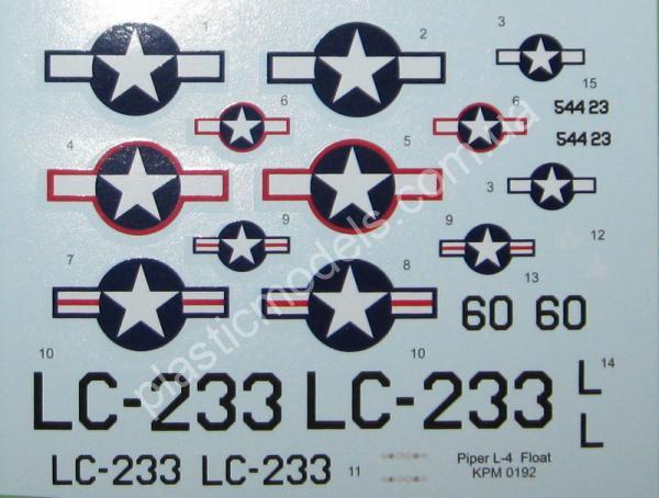 1/72 Kovozavody Prostejov 0192 Piper L-4 “Grasshopper” w/Float