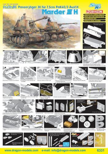 1/35 Dragon 6331 Panzerjäger 38 Ausf. H fur 7.5 cm Pak 40/3 Marder III