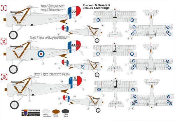 1/72 Kovozavody Prostejov 0255 Nieuport Triplane „RFC/RNAS“
