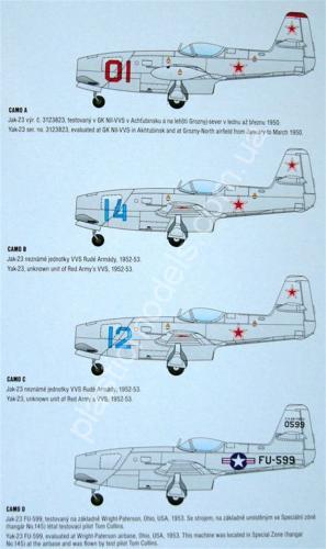 1/72 Special hobby 72242 Yakovlev Yak-23 'Warsaw Pact' (4x camo)