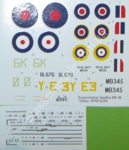 1/72 Kovozavody Prostejov 0239 Seafire Mk.Ib „Vokes“