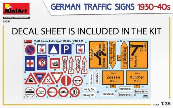 German traffic signs 1930-40's 1/35 MiniArt 35633