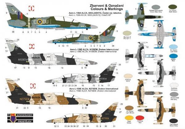 1/72 Kovozavody Prostejov 0386 Aero L-159A/E Alca „Special Markings“
