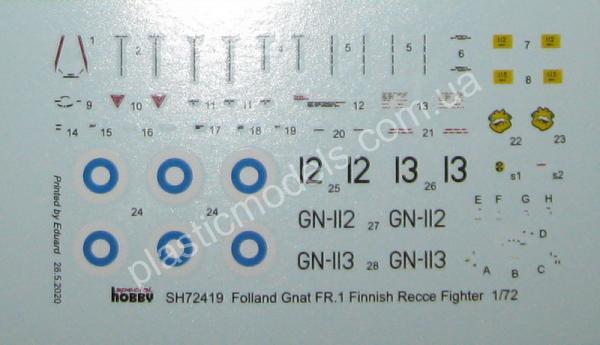 1/72 Special hobby 72419 Folland Gnat FR.1 Finnish Recce Fighter