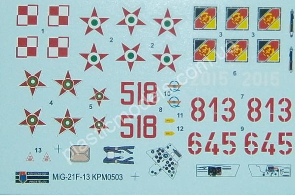 1/72 Kovozavody Prostejov 0503 Mikojan-Gurjevič MiG-21F-13 