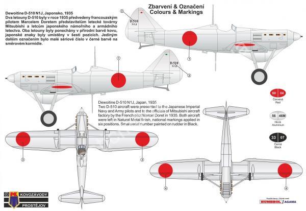 1/72 Kovozavody Prostejov 0186 Dewoitine D.510 “Japan”
