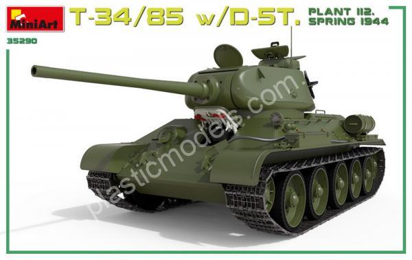 1/35 MiniArt 35290 Plant 112 - Spring 1944 T-34/85 Model 1943 w/ Interior D-5T Canone