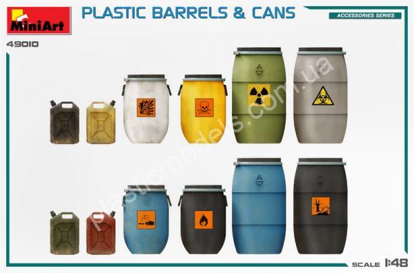 Plastic Barrels & Cans 1/48 MiniArt 49010