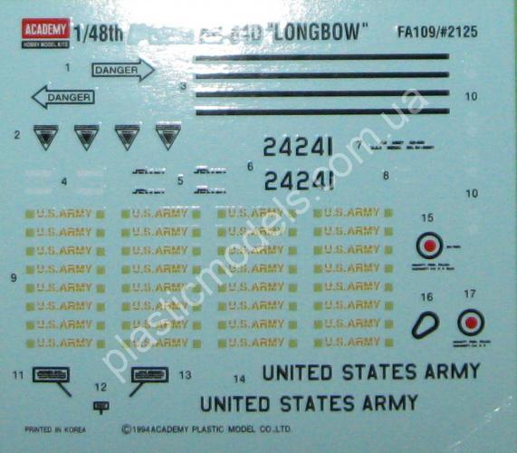 1/48 Academy 12268 Helicopter AH-64D Longbow