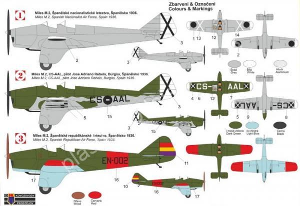 1/72 Kovozavody Prostejov 0282 Miles M.2H Hawk Major „Over Spain“