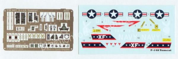 1/72 Bilek Pb 007  Photo etched F-14 A Tomcat