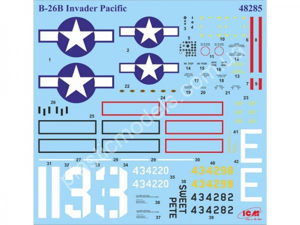 1/48 ICM 48285 A-26В Invader Pacific War Theater American Bomber