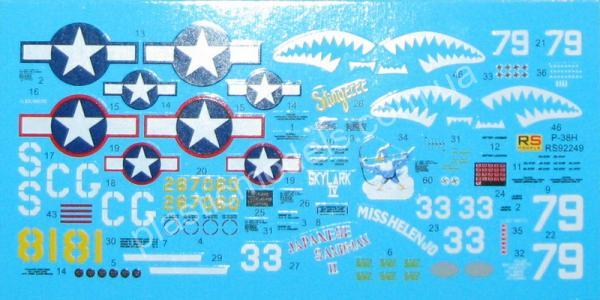 1/72 RS models 92249 P-38 H Lightning