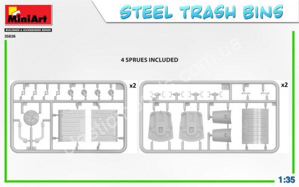 1/35 MiniArt 35636 Steel Trash Bins