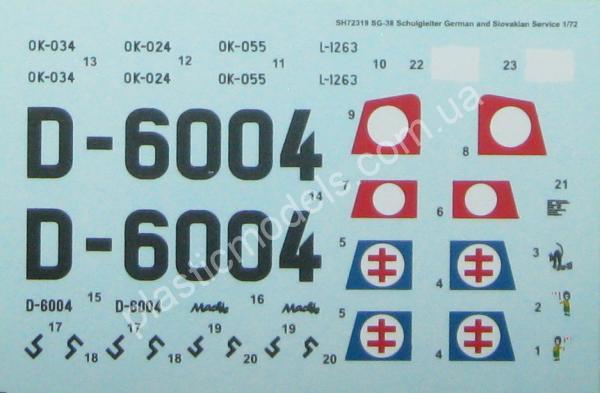 1/72 Special hobby 72319 SG 38 Schulgleiter  “German and Slovak Service”
