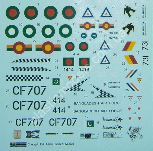 1/72 Kovozavody Prostejov 0505 Chengdu F-7 'Asian users'