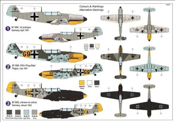 1/72 AZ model 7871 Messersmitt Bf 109S “Schule Emil”