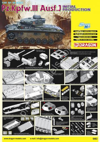 1/35 Dragon 6463 tank Pzkw. III Ausf. J Initial Production