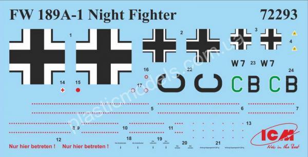 1/72 ICM 72293 FW 189A-1 German Night Fighter