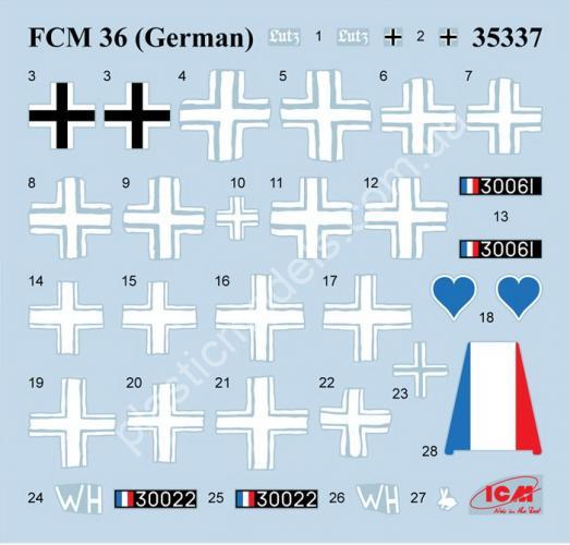1/35 ICM 35337 FCM 36 French Light Tank in German service