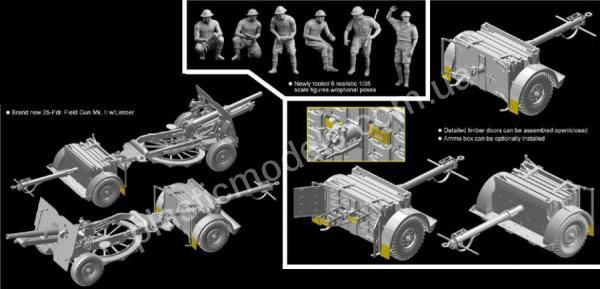 1/35 Dragon 6675 British 25-Pdr. Field Gun Mk.II w/Limber & Crew