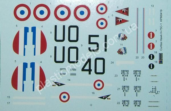 1/72 Kovozavody Prostejov 0419 Curtiss Hawk H-75C-1